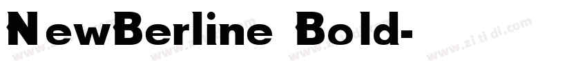 NewBerline Bold字体转换